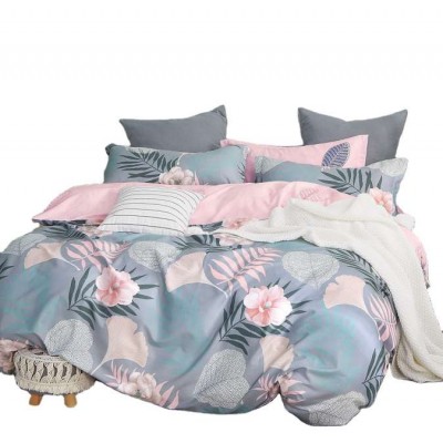 100% cotton printed bedding set good quality bed sheet