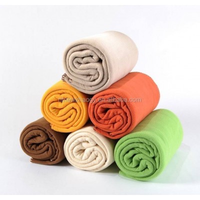 Stock Classic Plain Dyed Multi Color Brushed Polar Fleece Blanket